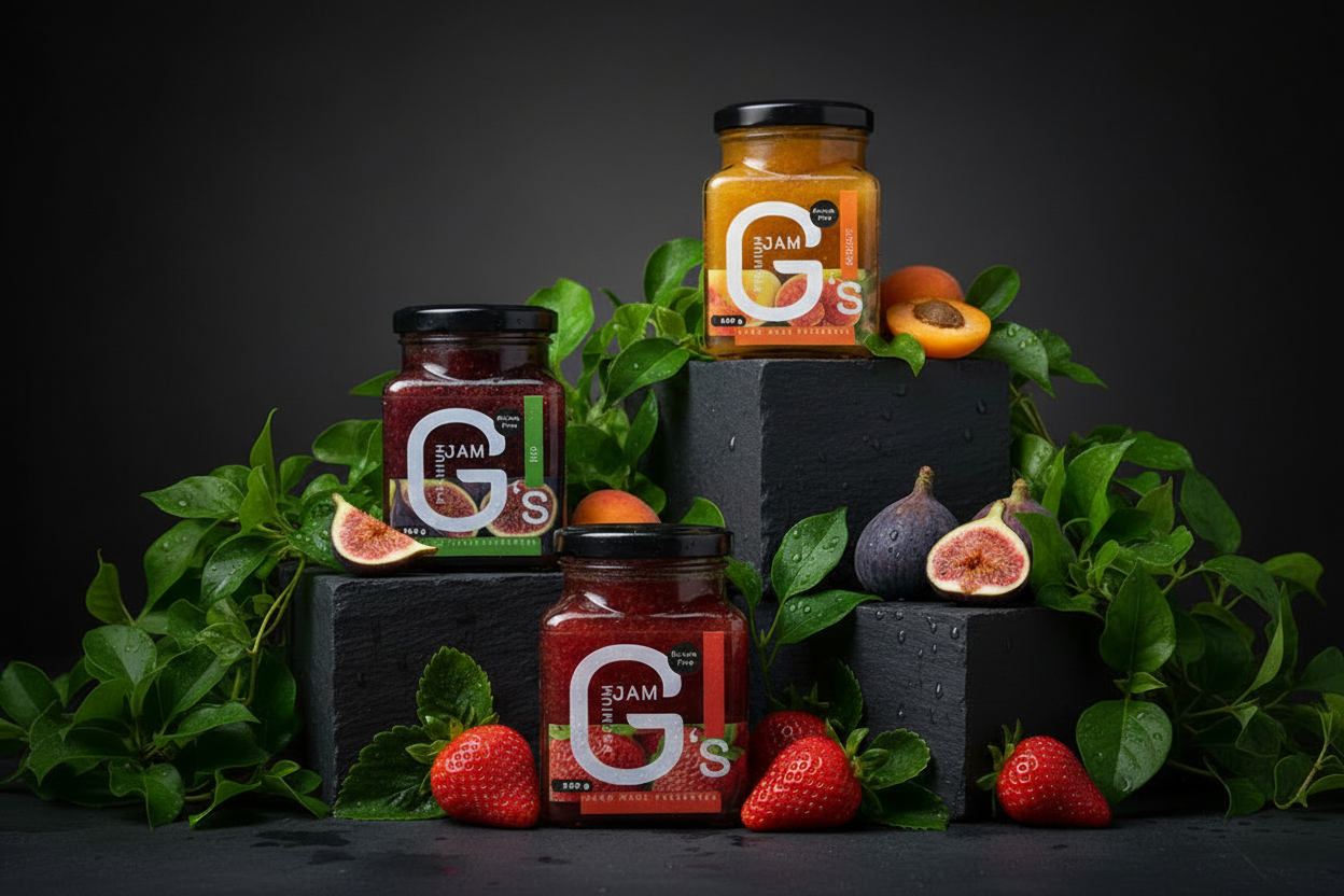 G's Preserves hero - clear labels