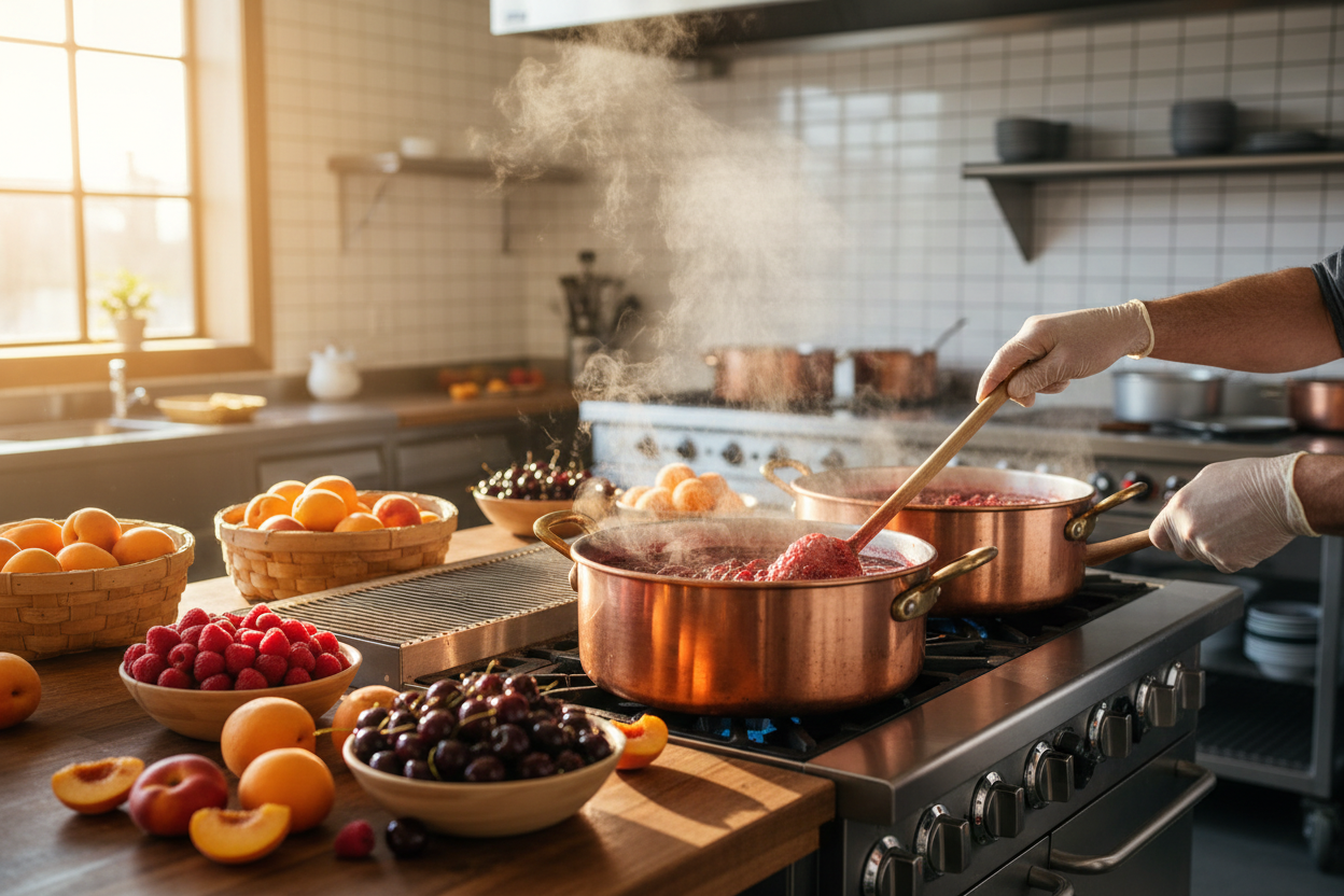 Small-batch fruit preserve craftsmanship